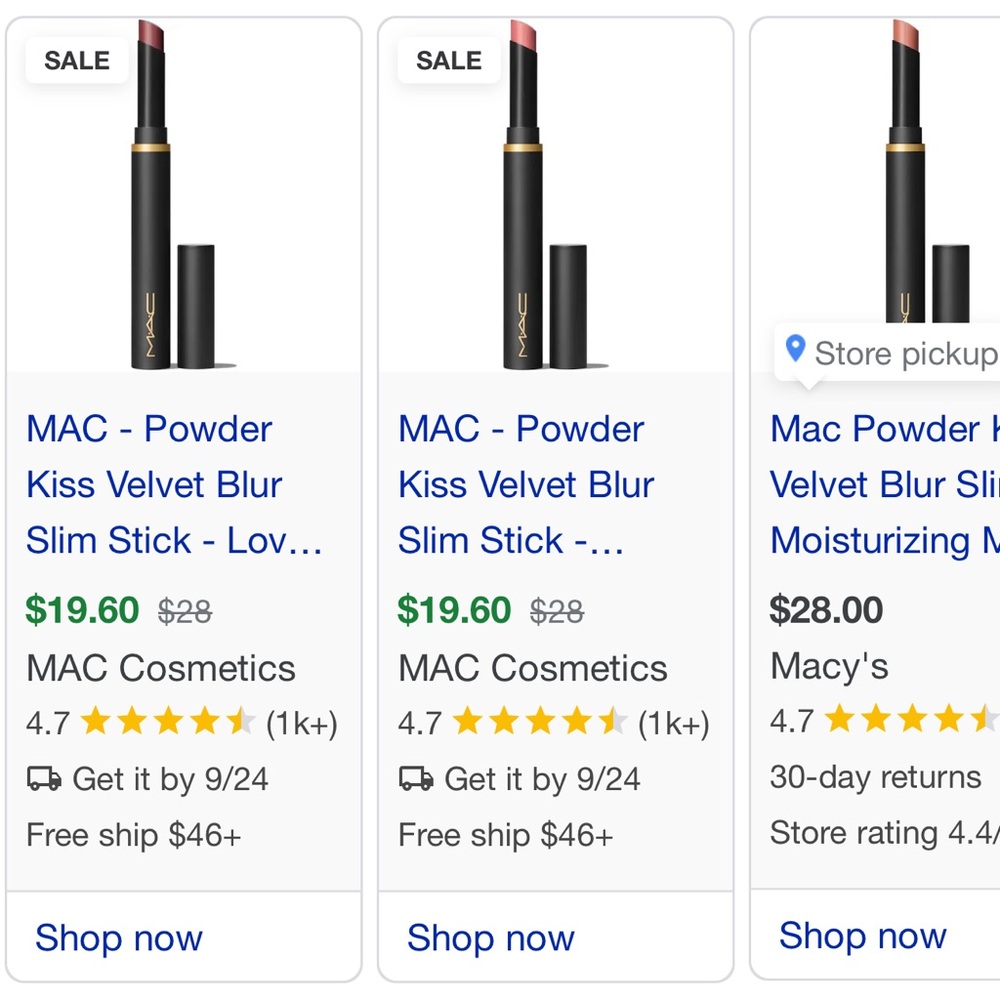 MAC Powder Kiss Velvet Blur Slim Stick in Peppery Pink… - Picture 7 of 10